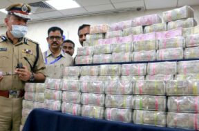 Commissioner of Police, Hyderabad city Anjani Kumar takes a look at the seizure of huge Hawala cash